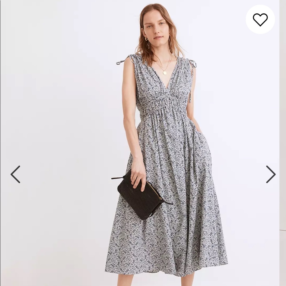 Madewell Sophia Smocked Midi Dress Florentine Floral XXS